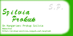 szilvia prokup business card